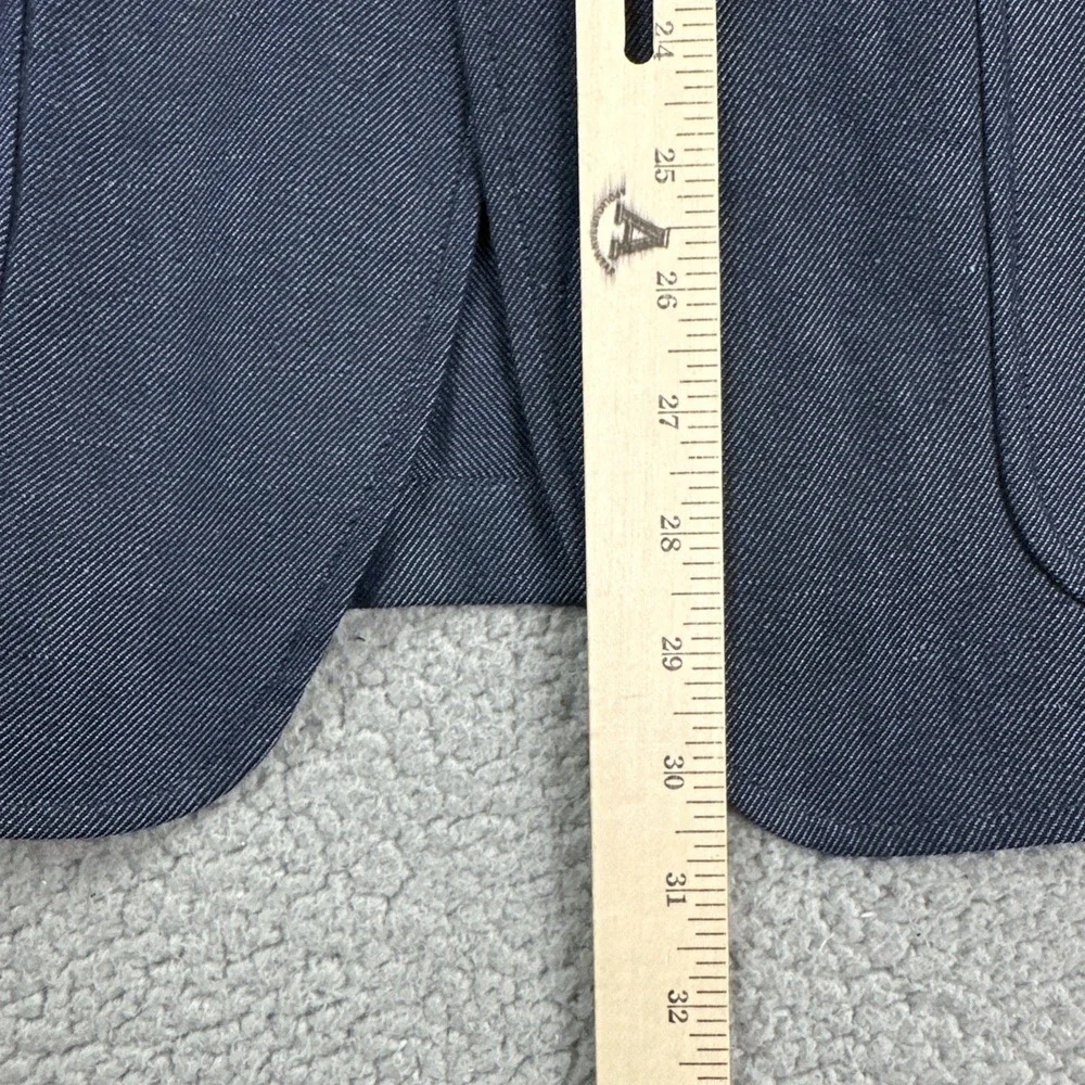 Banana Republic Blazer 40R Blue Slim Fit Wool Linen Unstructured Stretch